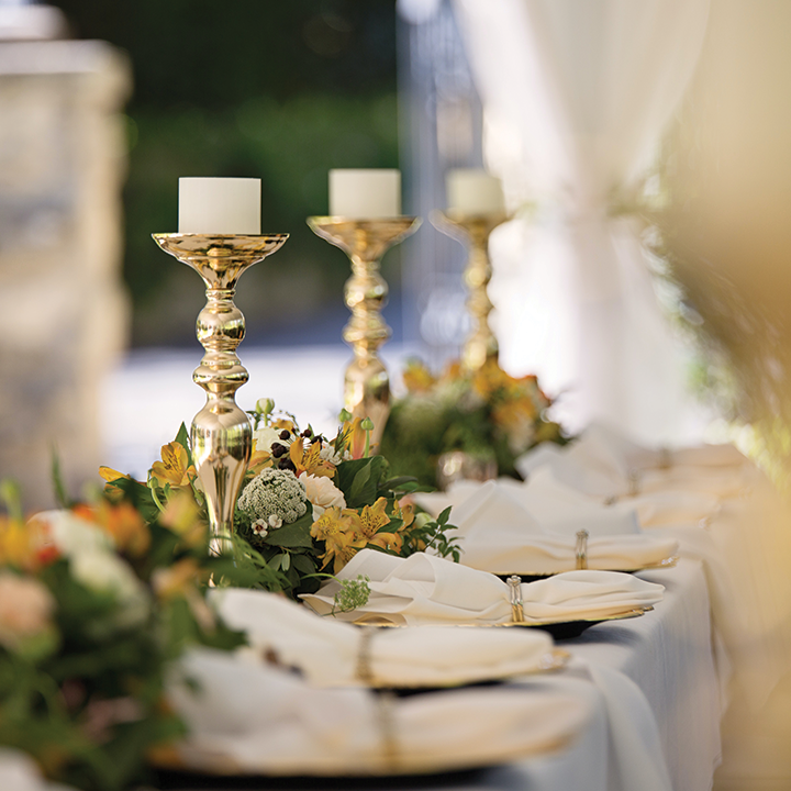 decorated wedding table