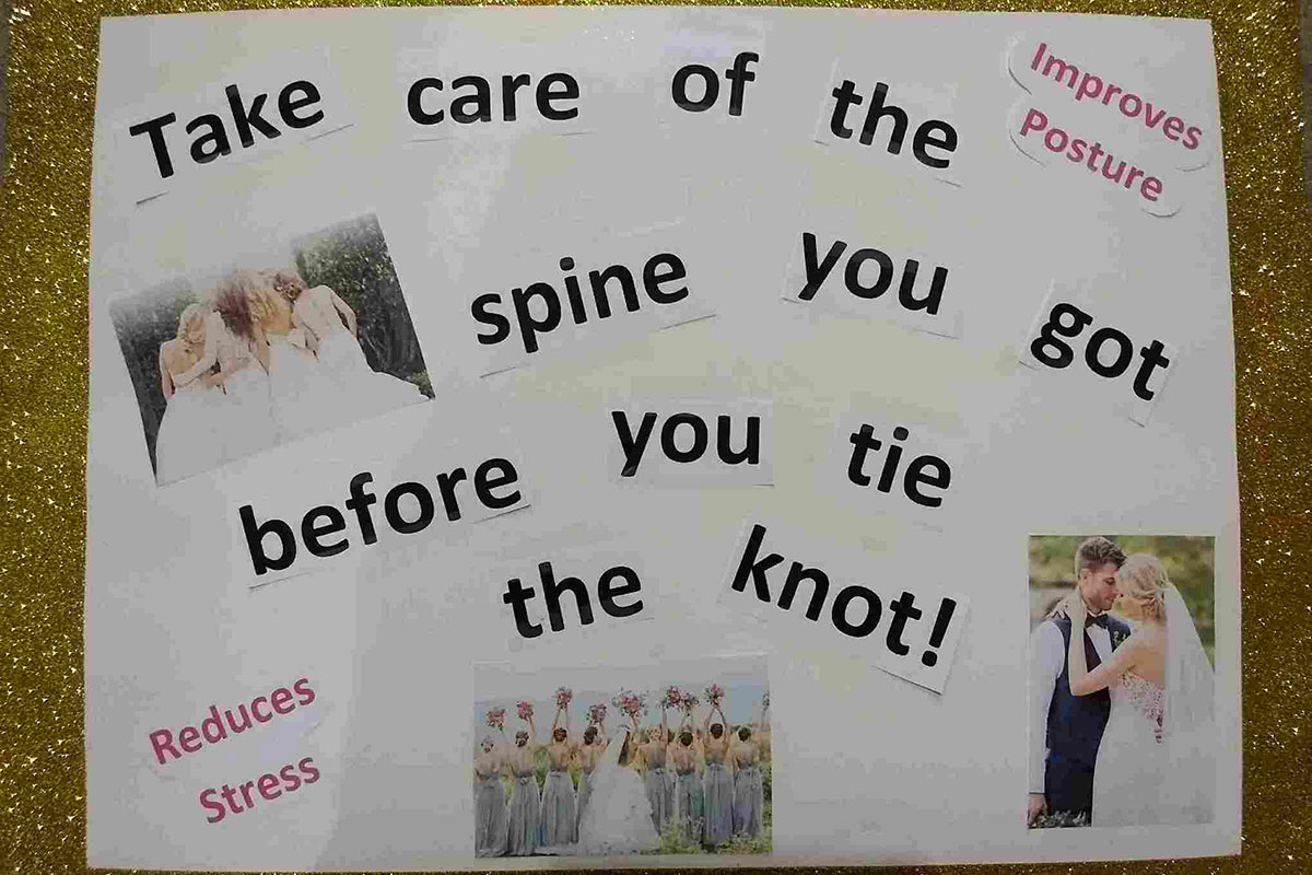 Take care of the spine you got before you tie the knot!